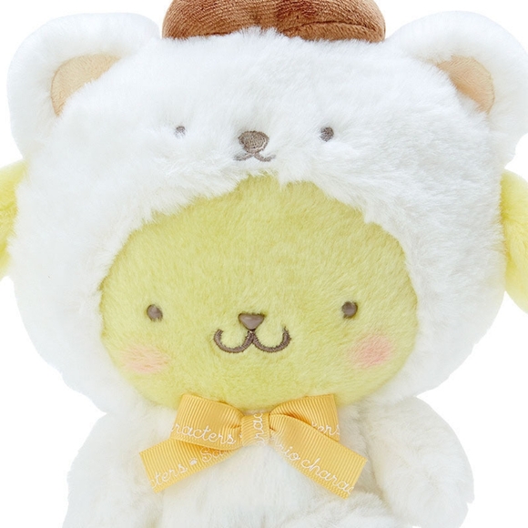 NWT OFFICIAL Sanrio Pompompurin Plush - Fluffy Polar Bear Series (8 inches) - Picture 4 of 4